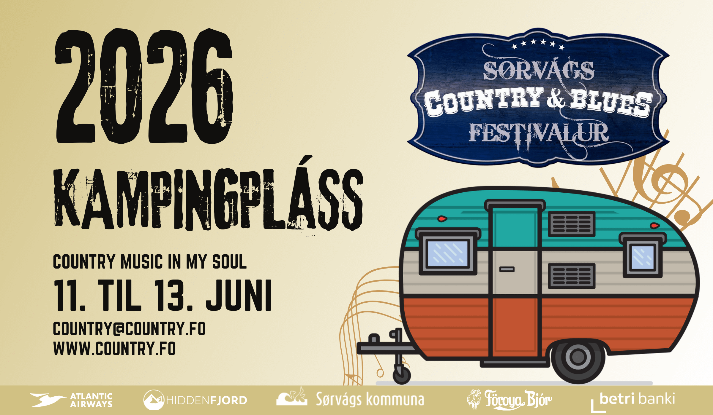 Country Festivalurin 2026 - Kampingsøla