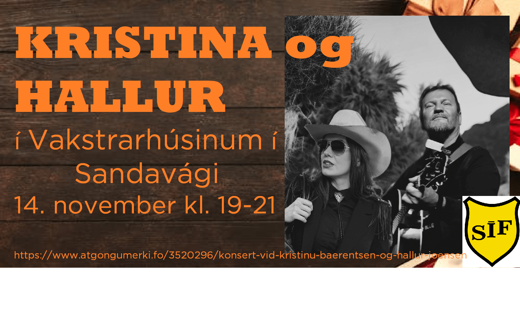 Konsert við Kristinu Bærentsen og Hallur Joensen