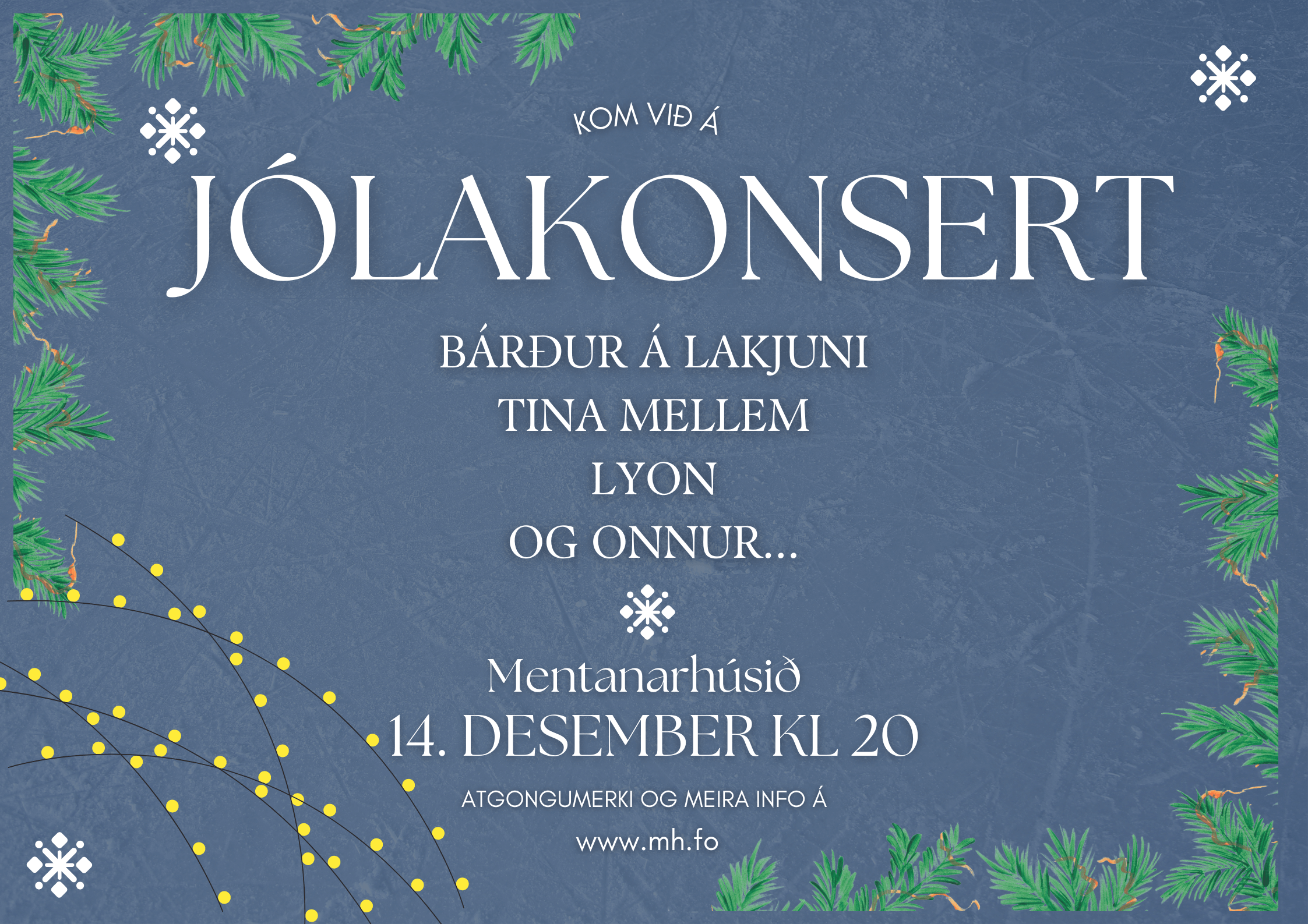 Jólakonsert í Mentanarhúsinum