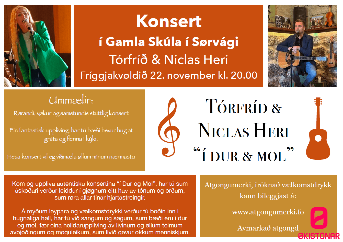 Konsert við Tórfríð & Niclas Hera í Gamla skúla