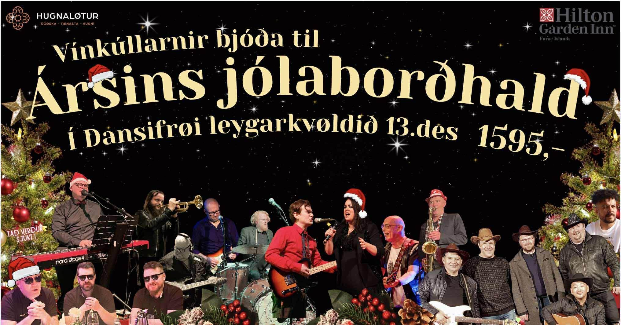 Ársins jólaborðhald við Vínkúllunum og Kim & Drúvunum