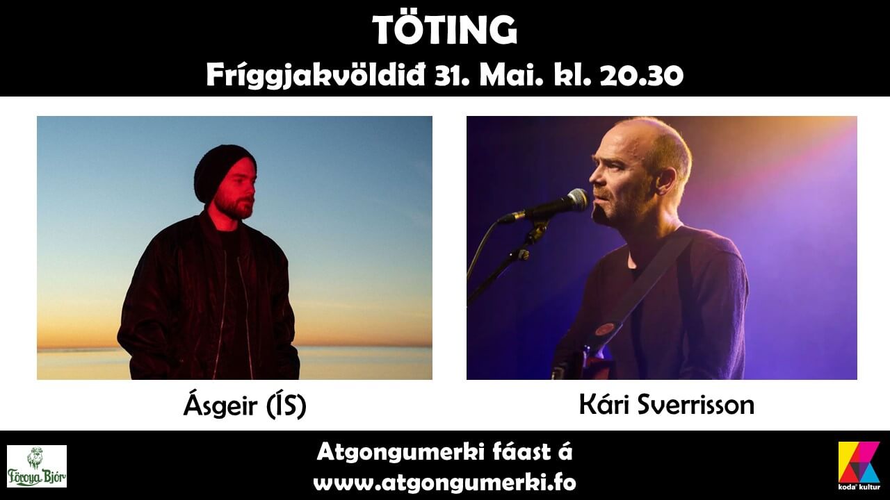 Ásgeir og Kári Sverrisson í Tøting