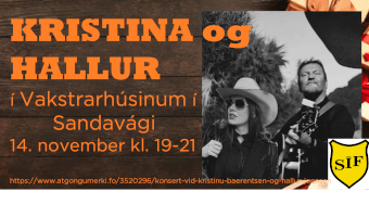 Konsert við Kristinu Bærentsen og Hallur Joensen