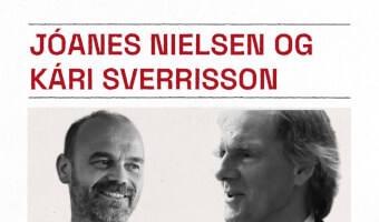 Jóanes Nielsen og Kári Sverrisson í Báta- og Listasavninum í Leirvík