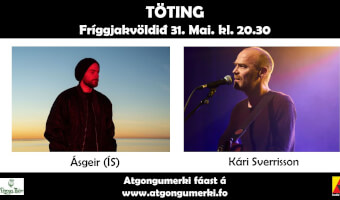 Ásgeir og Kári Sverrisson í Tøting
